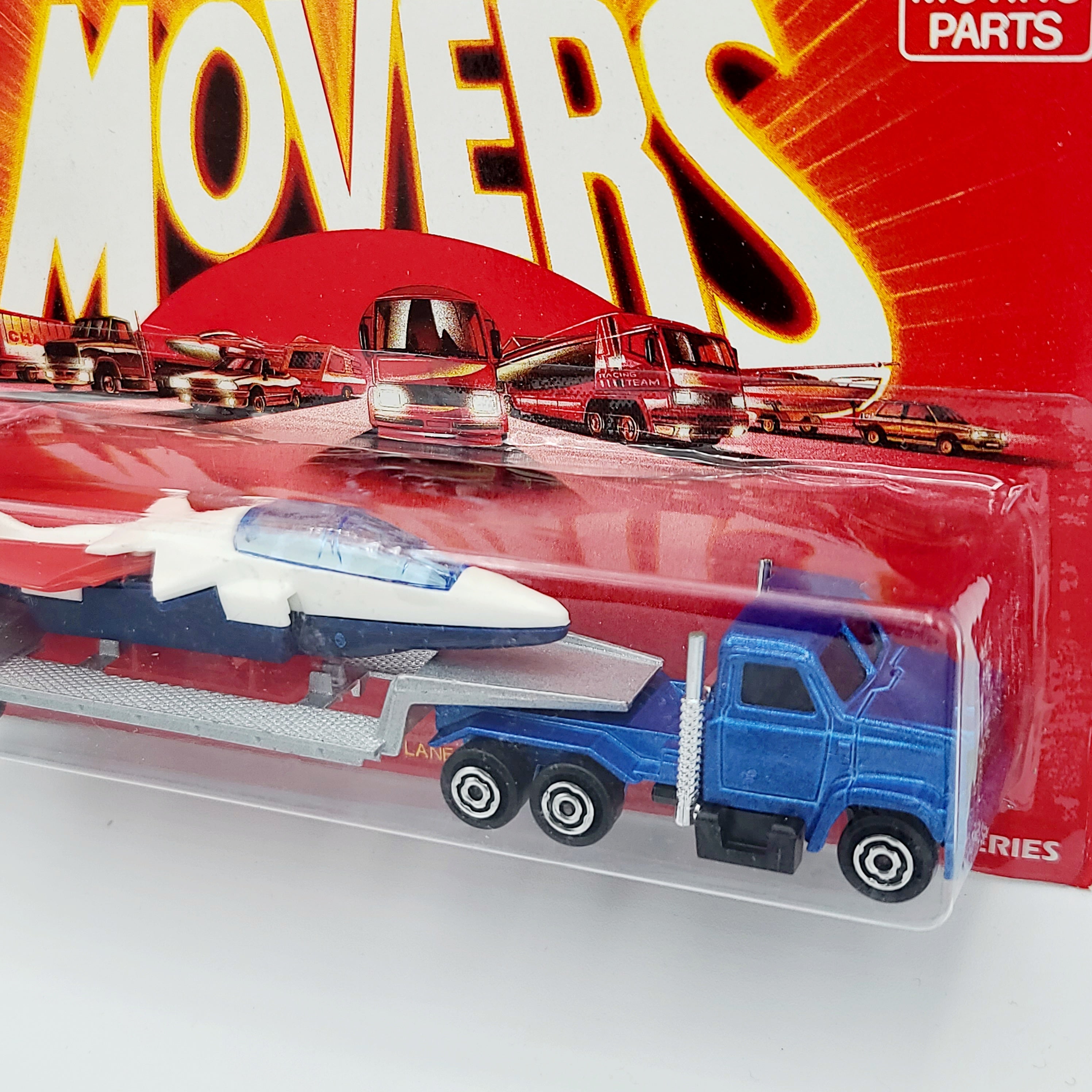 Majorette Semi Truck w/ Trailer Fighter Plane Transporter #312 (1990 Movers 300 Series)